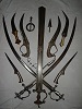 Sikh weapons in the shape of a Khanda
