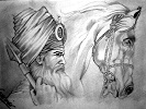 Sketch of a Sikh warrior
