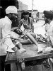 A family taking a relative victim to hospital