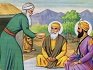Baba Budhan Shah offering a bowl of goat's milk