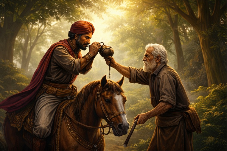 The Raja receives water