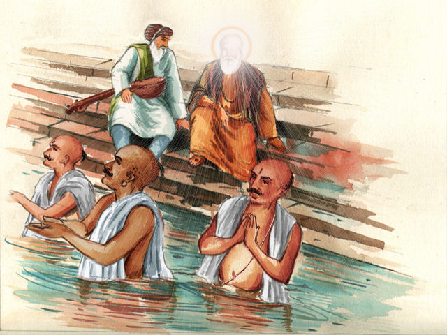 Guru Nanak Throwing Water
